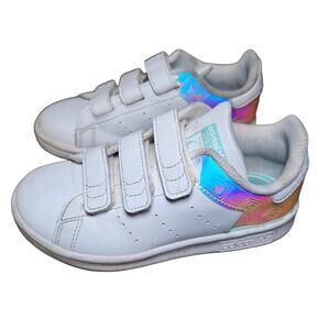 Adidas Iridescent 3 Strap Super Stan Smith Youth Kids Sneakers White Size 11.5